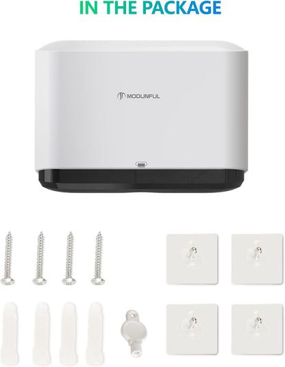 Paper Towel Dispenser, Paper Towel Holder Wall Mount, Bathroom Hand Paper Towels Dispensers, No-Hole Installation Multifold/Trifold/C Fold Paper Towel Dispenser