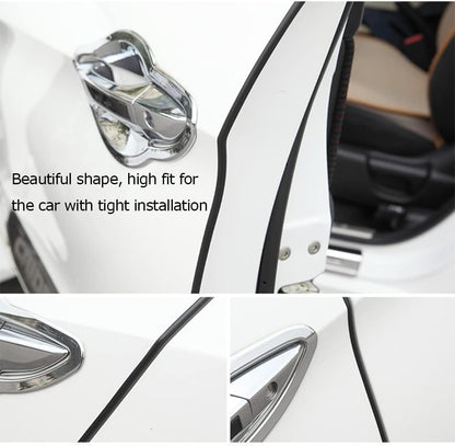 Rubber Edge Trim Black, U Channel Rubber Seal Strip with Self-Adhesive Tape, Metal Edge Protector Fit for 0.15", 25Ft