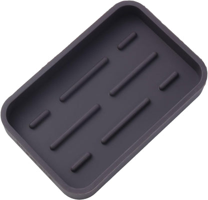 Silicone Kitchen Sink Organizer Tray for Multiple Usage,Easy Clean Sponges Holder for Kitchen Bathroom Counter or Sink,Dish Soap Dispenser,Scrubber,Bottle,Cup Coffee 4.9”x 3.2”