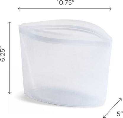 Stasher Premium Silicone Reusable Food Storage Bowl, Red, Microwave, Sous Vide, Dishwasher, Oven and Freezer Safe, BPA Free, Leak-free, Eco-friendly, 6-Cup Bowl