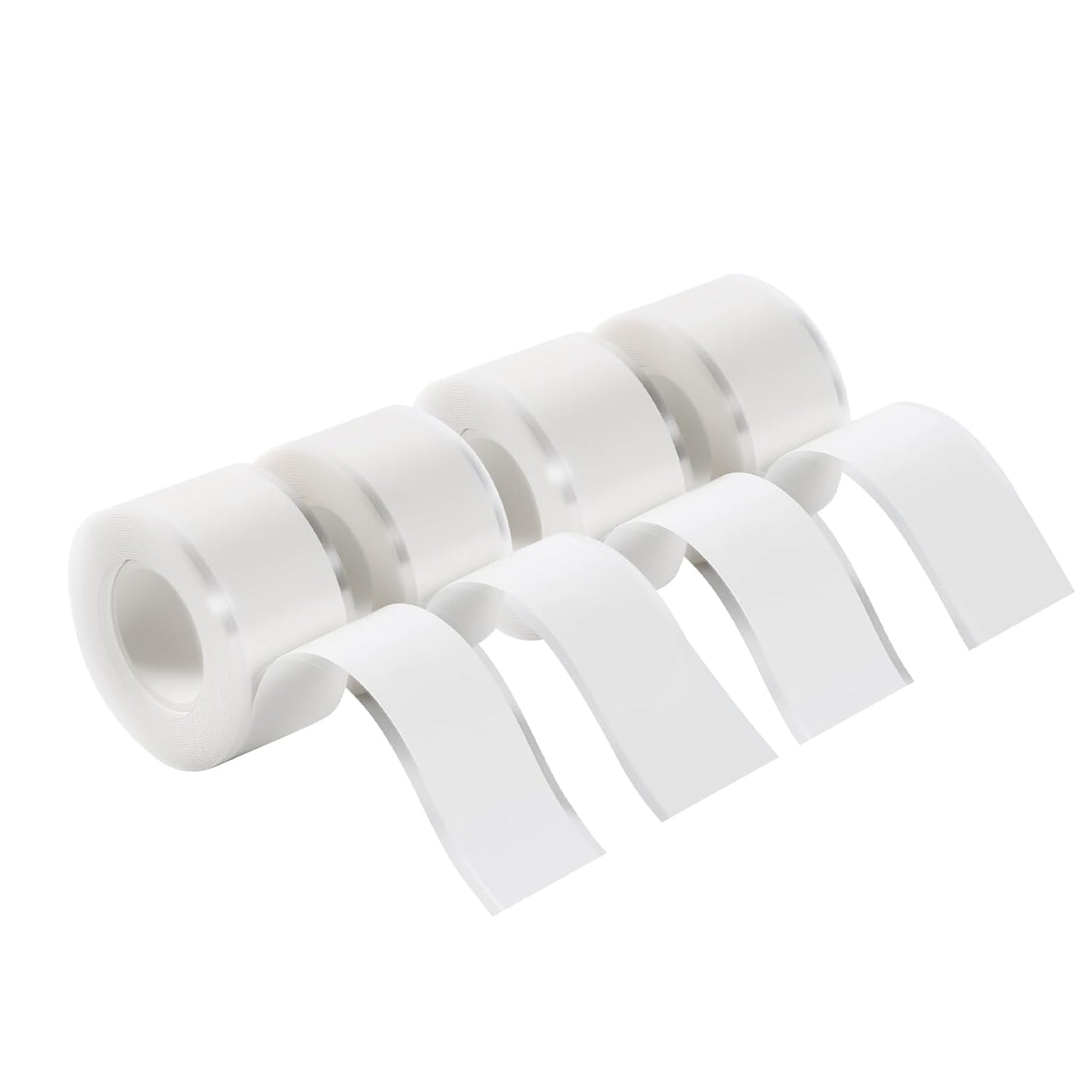 Self Fusing Silicone Tape 4 Rolls 1 in x 10' White Waterproof Rescue Tape Rubber Leak Silicone Self-amalgamating Tape for Plumbing, Sealing Pipes, Hose Repair, Outdoor Coax and Tool Fixation