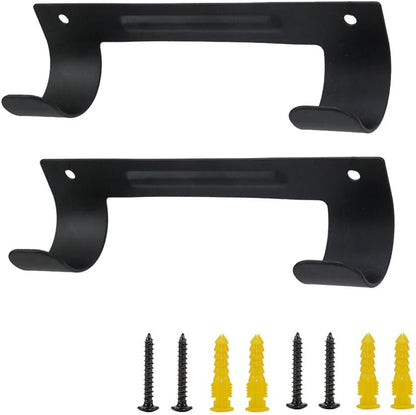 Ironing Board Hanger Wall Mount Ironing Board Holder Organizer Wall Rack for Laundry Rooms Storage Rack Hanging Shelf Hanger (Black-2 PCS)