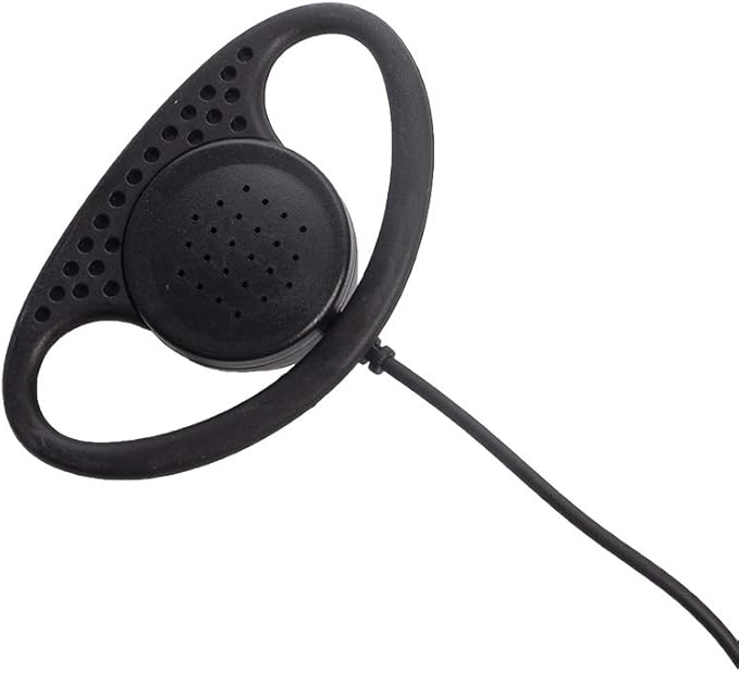 Caroo Walkie Talkie Headset Earpiece with PTT Mic for Midland GXT1000VP4 LXT500VP3 GXT1050VP4 GXT1000XB Two Way Radio 2 pin D Shape,10 Pack