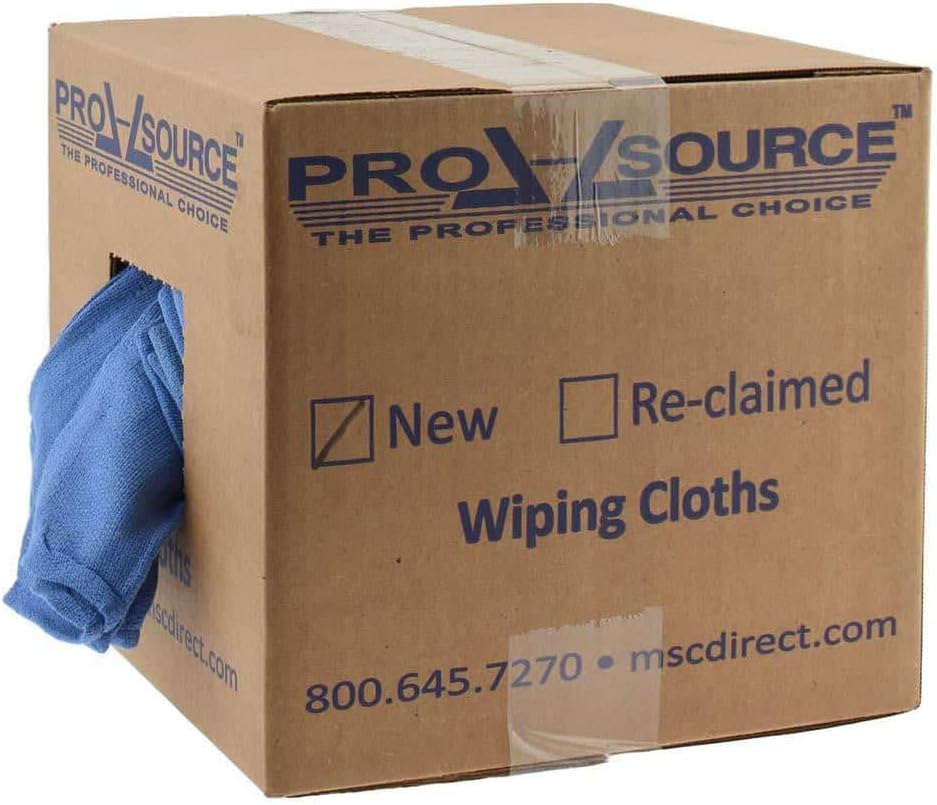 PRO SOURCE 10 Lb Box Virgin Surgical Lint-Free Blue Cotton Huck Towels: 16" x 25"