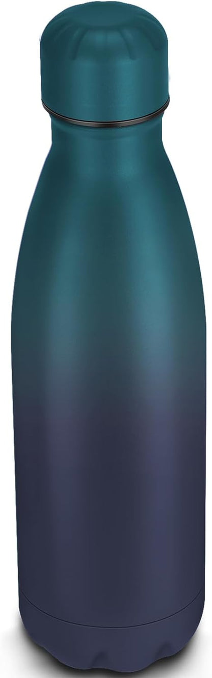 25oz Cola-Bottle Shaped Stainless Steel Leak-proof Water Bottle,Double Wall Vacuum Insulated Metal，Travel Mug For Sports Indoors & Outdoors,BPA-Free Kids Flasks,Dark Night(1 Pack)