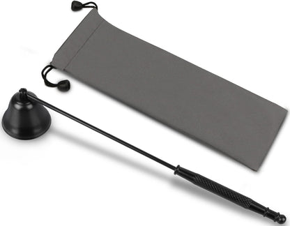 Candle Snuffer Black, Elegant Candle Extinguisher Snuffer Accessory with Long Handle for Putting Out Candle Flame Safely, GOSGOONE Premium Stainless Steel Candle Stopper Wick Snuffer for Candle Lovers