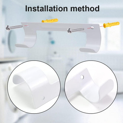 Ironing Board Hanger Wall Mount Ironing Board Holder Organizer Wall Rack for Laundry Rooms Storage Rack Hanging Shelf Hanger (White-2 PCS)
