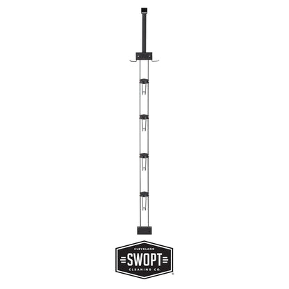 SWOPT 7-Piece Ultimate Indoor Kit — Includes 48” and 60” Wooden Handles, Dust Mop, Cotton Mop, Angle Broom, Flexible Duster, Window Squeegee, and Organizer — Everything You Need to Clean Indoors