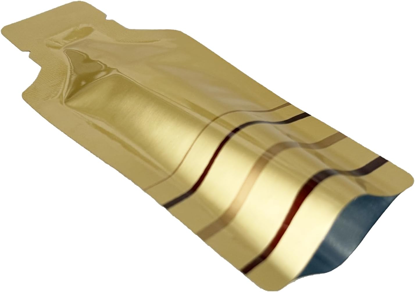 100 Pack 1.97x4.3 inch Heat Seal Sample Mylar Packets for Portable Travel Toiletries Empty Disposable Liquid Shampoo Pouch Single Serving Coffee Powder Condiments Food Storage (Gold)