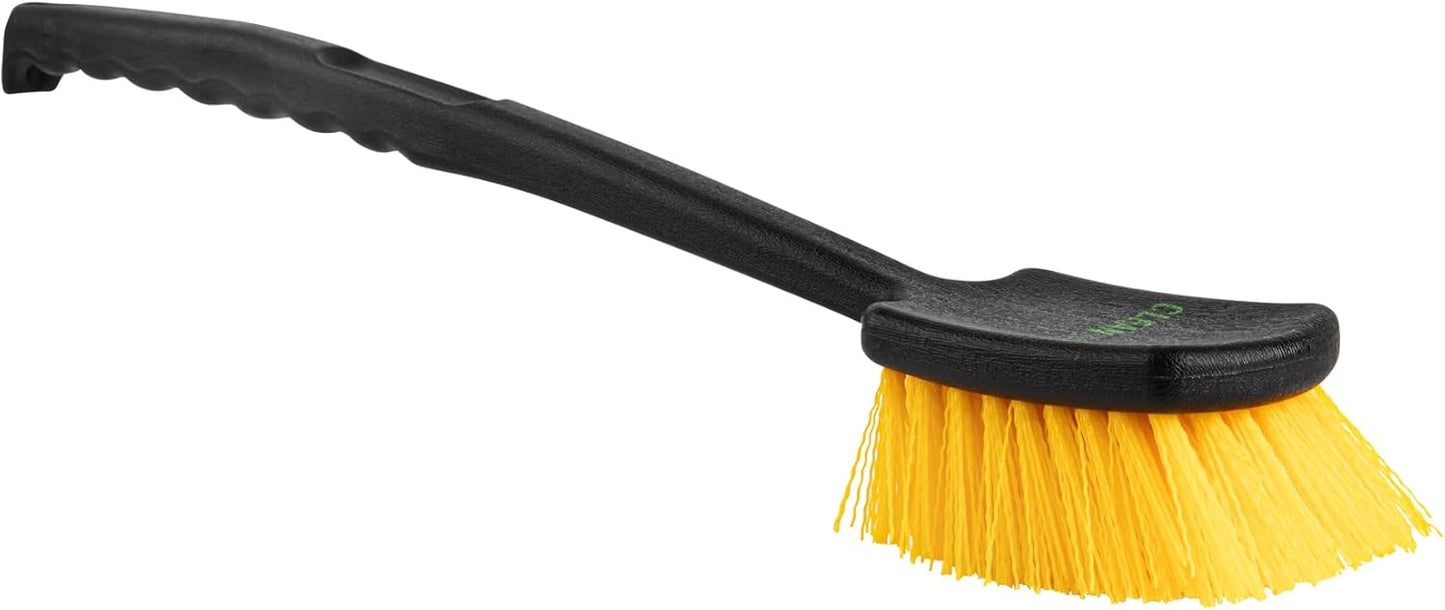 Restaurantware-Clean Tek Professional 20.47 Inch Utility Brush, 1 Heavy-Duty Scrub Brush - Plastic Bristles, Ergonomic Handle, Black Plastic Cleaning Scrub, Ideal for Indoor and Outdoor Cleaning