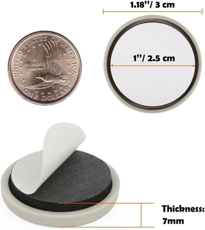 1-1/5 inches Stick Furniture Sliders, 24pcs Furniture Glides for Easy Moving on Carpet Hardwood (Beige)