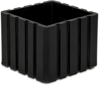 Flyshop Anti-Skid Non-Marking Synthetic Rubber Patio Chair Table Leg Caps Square Furniture Covers 20pcs, Black, 40 mm x 40 mm, 1-9/16" x 1-9/16"