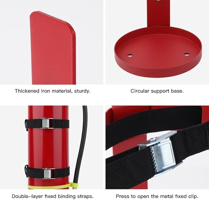 Fire Extinguisher Metal Bracket, Heavy Duty,Compatible with 5-Pound Fire Extinguishers (5LB 1PCS)