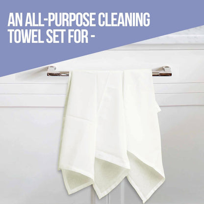 WHITEWRAP Flour Sack Towels| Tea Towel for Crafts| Kitchen Dish Cotton Blank Towel for Embroidery|Baking Bread Proofing Linen Cover| Thick Absorbent Quick Dry| 2 Pack 28"x28" Natural