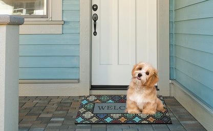 Durable Heavy Duty Front Door Mat - 24"x36" Large Outdoor Welcome Mat Non-Slip Rubber Entrance Door Mat Apply to Home High Traffic Area,Porch, Patio, Farmhouse，Entryway Floor Mats