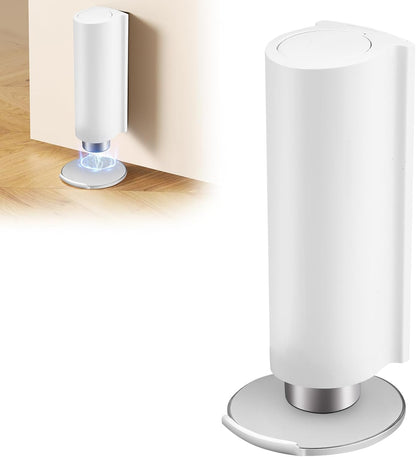Magnetic Door Stoppers WYGWP Stainless Steel No Drilling Wedge Stops Heavy Duty Catch Holder to Keep Doors Open (White Door Stop)