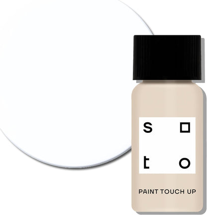 soto White Paint Touch Up, Multi-Surface, Satin Finish (No. 01 Perfect White) — 10 Milliliters of Scratch Repair for Furniture, Walls, Cabinets, Trim, Doors, Indoor/Outdoor