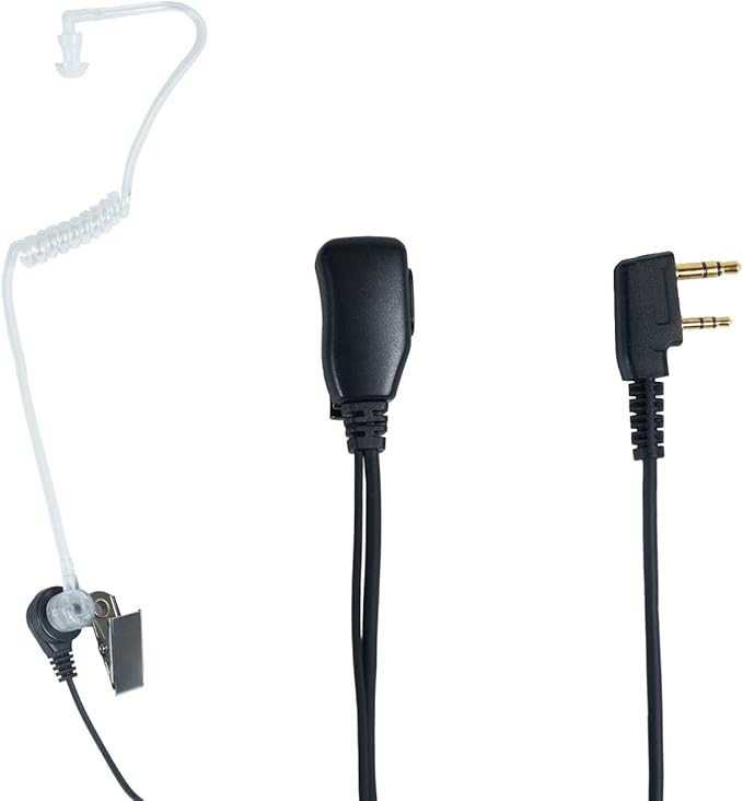 Covert Acoustic Tube Headset for Baofeng UV-5R BF-888S BF-F8HP BF-F9 TK-2107 TK-3107 RT7 RT21 Walkie Talkie Two Way Radio 10 Pack