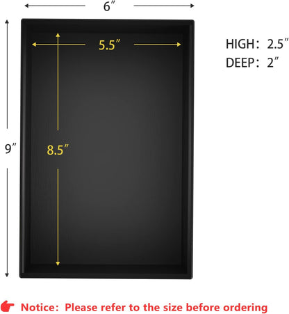 Black Bamboo Drawer Organizer - Silverware&Utensil Holder Organizer for Kitchen Drawers, Multi-Use Drawer Dividers Boxes for Bathroom Counter，Cabinet, Garage, Office Desk, Makeup, Jewelry (9"6"2.5")