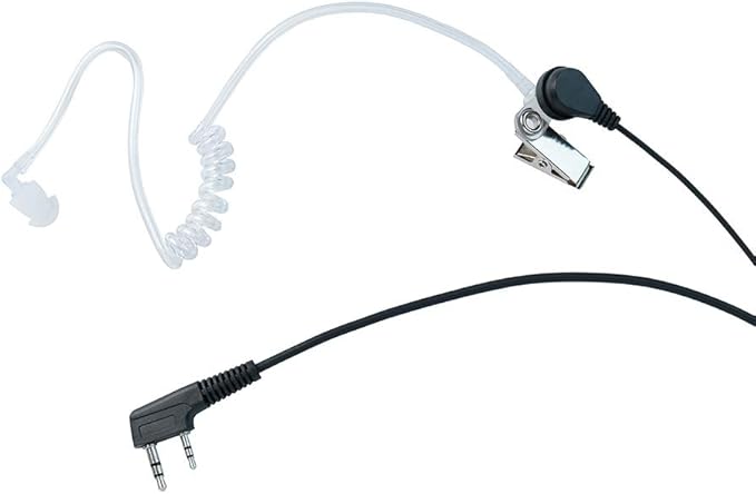 Caroo Walkie Talkies Radio Earpiece for Kenwood 2 Pin Covert Acoustic Tube Headset for Baofeng UV-5R BF-888S BF-F8HP BF-F9 UV-82 UV-82HP Earpiece for Kenwood TK-2107 TK-3107 Two Way Radio,10 Pack