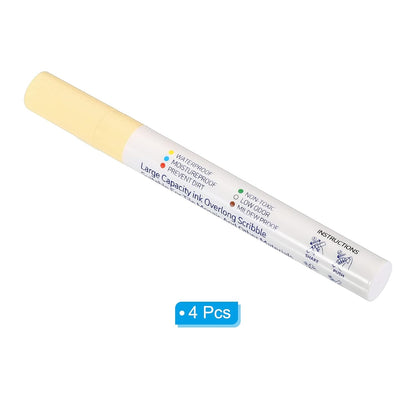 PATIKIL Grout Pen, 4 Pack Beige Tile Marker Waterproof Grout Sealer Pen Tile Repair Pens Paint Pens for Wall Floor Bathroom Kitchen Refresh
