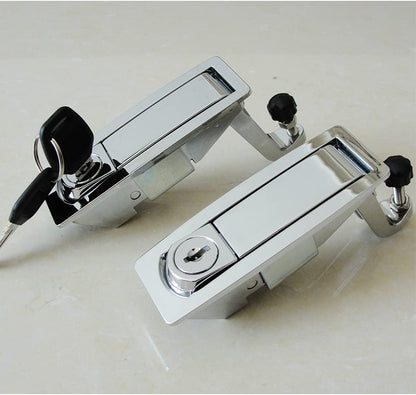 WJSKDQ 2PCS Compression Latch Lock Trigger Latch Lock Zinc Alloy Adjustable Lever Hand Operated Compression Latch Flush Silvers