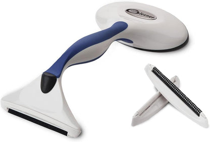 GLEENER Battery-Free Fabric Shaver & Lint Brush | Ultimate Fuzz Remover Sweater Comb | Lint Remover and Depiller for Clothing & Furniture (Navy)