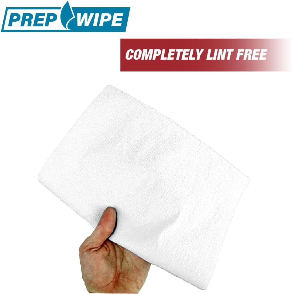 26029 Prep Wipe WHITE Lint Free Cleaning Towels Pack of 300 Sheets, 10" x 14" (1 Box) - Multi-purpose, Reusable, Perforated, Industrial Grade Perforated Sheets- 26029
