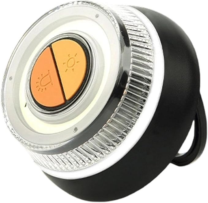 Magnetic Flashing Beacon Lantern with 2 Lighting Modes, Yellow Strobe and White Light, 50W ABS LED, 3.7V 0.35A, Built‑in Batteries, Hook and Strong Magnetic Base for Car