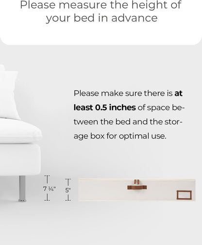 StorageWorks Under Bed Storage Containers with Handles and Label Holder, 2 Pack Ultra-thick Fabric Underbed Bins, Closet Organizer for Clothes, Blankets, Sweater