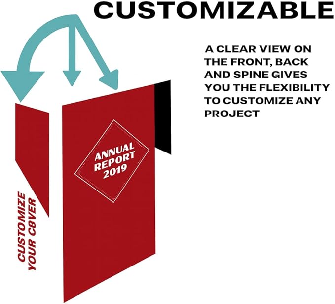 3 Ring Binder, Professional Angle D Ring Binder 5 Inch, Presentation Folder for Standard Pages 8.5 x 11 with Pockets, Crystal Clear View White (1 Pack)