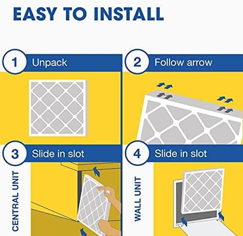 Aerostar 20x30x1 MERV 8 - 4 Count - High Efficiency Pleated HVAC, Furnace & Air Conditioner Filters - Removes Dust, Lint, Mold & Allergy-Causing Pollen