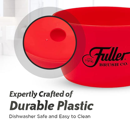 Fuller Brush Handy Holder with Drain Rack – Small Sink Caddy for Organizing Cleaning Sponges & Tools – Removable Drain Tray, Dishwasher Safe – White