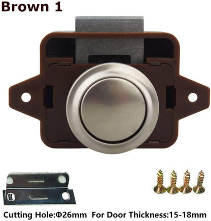 Encell Set of 5 Push Button Latch Cupboard for RV Camper Motor Home Caravan