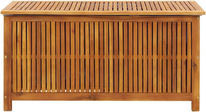 vidaXL Outdoor Storage Box - Wooden Deck Cabinet for Patio/Garden with Water-Resistant Lining, Farmhouse Style