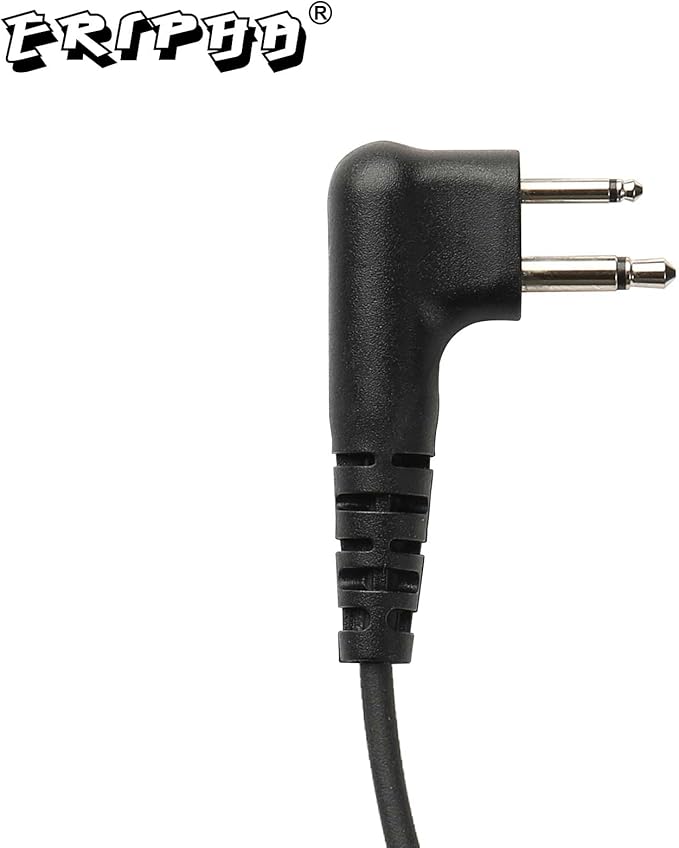 2 Pin Walkie Talkie Earpiece with PTT Mic and Air Acoustic Tube Compatible with Motorola BPR40 CLS 1110 1410 VL50 RDM2070D DLR1020 DLR1060 Two Way Radios Surveillance Headset (10 Pack)