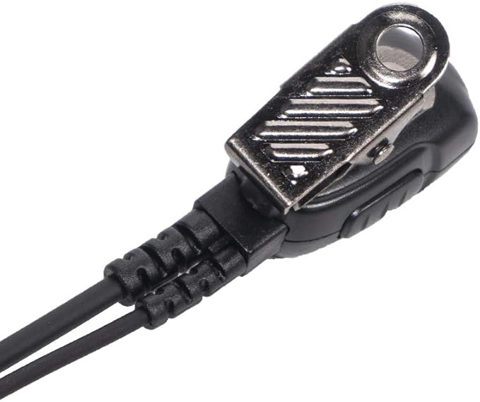 Caroo Walkie Talkie Headset Earpiece with PTT Mic for Midland GXT1000VP4 LXT500VP3 GXT1050VP4 GXT1000XB Two Way Radio 2 pin D Shape,10 Pack