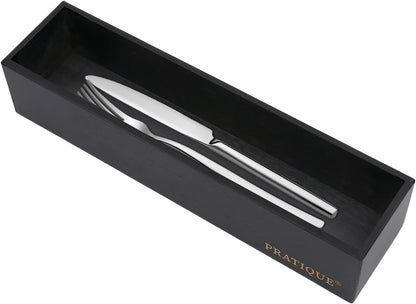 Bamboo Drawer Organizer - Kitchen Utensil Organizer Silverware Tray Cutlery Holder，Office Desk Supplies and Accessories,12 * 3 * 2.6inch,Black