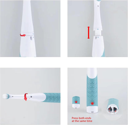 Electric Cleaning Brush with 4 in 1 Multiple Brush Heads,Indoor Household Cordless Motorized Brush for Bathroom Toilet Kitchen Tile Crevice