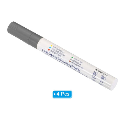 PATIKIL Grout Pen, 4 Pack Grey Tile Marker Waterproof Grout Sealer Pen Tile Repair Pens Paint Pens for Wall Floor Bathroom Kitchen Refresh