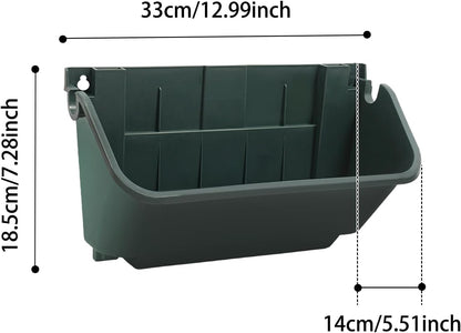 18Pcs Vertical Wall Planter, 13 inch Wall Mounted Garden Planters, Plastic Wall Hanging Planter with Drainage Holes, Wall Planters for Patio Outdoor Decor, Balcony Plant Hanging Flowerpot (Green)