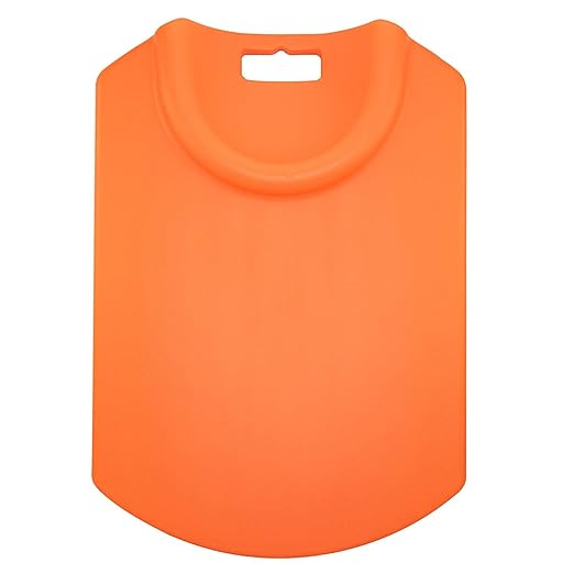 LINE2design CPR Rescue Lifesaver Board - EMS Medical First Aid Supplies Cardiac Board - Home Pool CPR Easy Patient Lifting Portable Lightweight Recessed Handle Lifesaver CPR Board - Orange