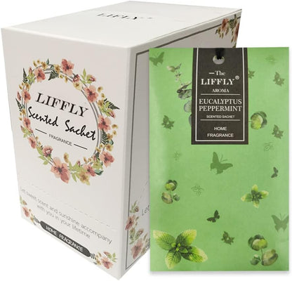 14 Packs Eucalyptus Peppermint Scented Sachets Bag fit Drawers and Closets Long Lasting