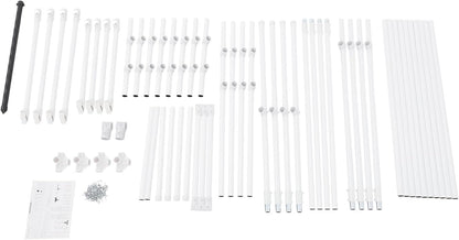 Garden Trellis for Climbing Plants,Outdoor Garden Arch Arbor Trellis,Steel Garden Trellis Wedding Arches for Ceremony Decoration 11.81x1.31x8.86ft (White)