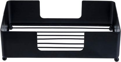 MyGift Modern Matte Black Metal Folded Paper Towel Holder for Commercial & Guest Bathroom, Sink Countertop or Vanity Table Disposable Napkin Storage Tray, Fits Multifold Towels up to 9.2 x 4.5 Inches