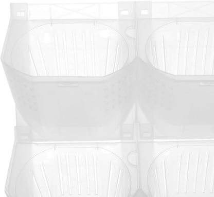 Self Watering Outdoor Wall Mounted Planter Vertical Garden with 36 Pockets Plastic Plant Grow Pots for Hanging Flower Herbs Vegetables Home Indoor Outdoor White