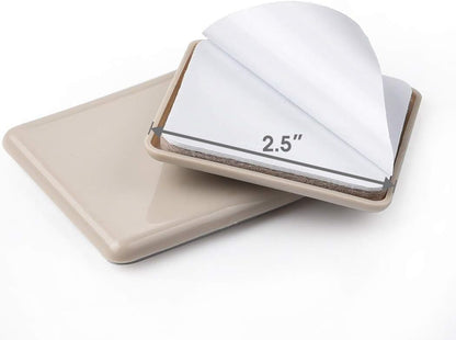 Ezprotekt 16 Pcs Self-Stick Furniture Movers Sliders for Carpet, 2.5 inch Square Self-Adhesive Furniture Moving Pads, Carpet Sliders for Moving Chair Table Desk Bed Sofa Couch Cabinet (Beige)