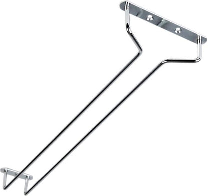 TrueCraftware- 16-Inch Wine Glass Rack Chrome Finish Set of 2- Stemware Rack Wire Hanging Rack Under Cabinet Wine Glass Stemware Holder Glass Storage Hanger Organizer for Kitchen and Bar