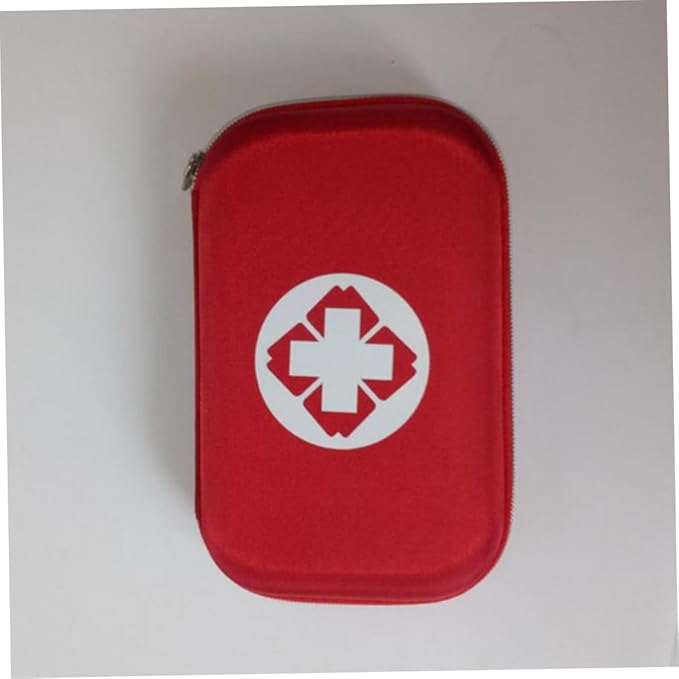 First Aid Pouch Box Portable Medical Box Survival Medicine Pills Pocket for Home Car Travel Outdoor Travel Safe Mini Emergency 1 Pc(Red)