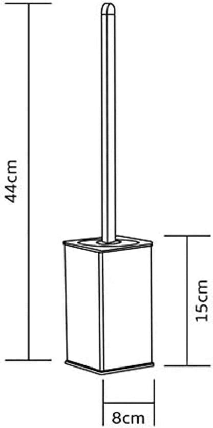 Toilet Brush Holder Stainless Steel 304 Standing Gold Square Toilet Brush Holder for Bathroom Storage and Organization (Gold)